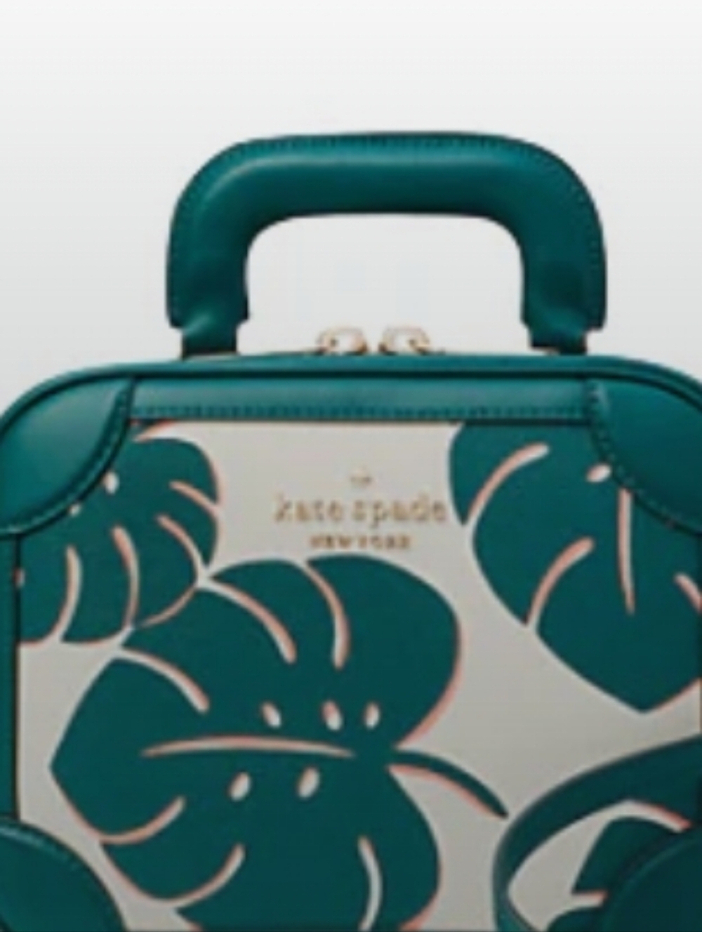 NWOT Kate Spade- Traveler Trunk Crossbody Bag (Cream-Multi 🤍💚) - Picture 4 of 9